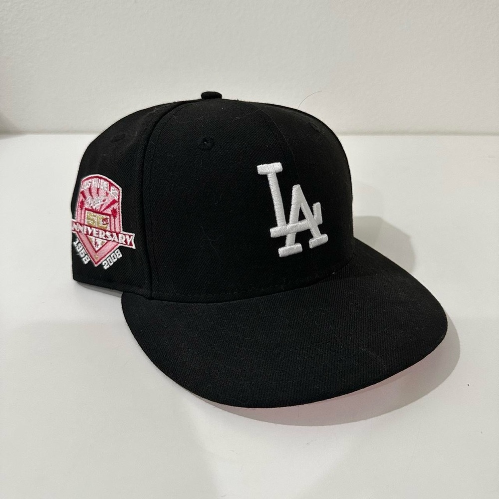 Black & Pink Los Angeles Dodgers Fitted Hat
